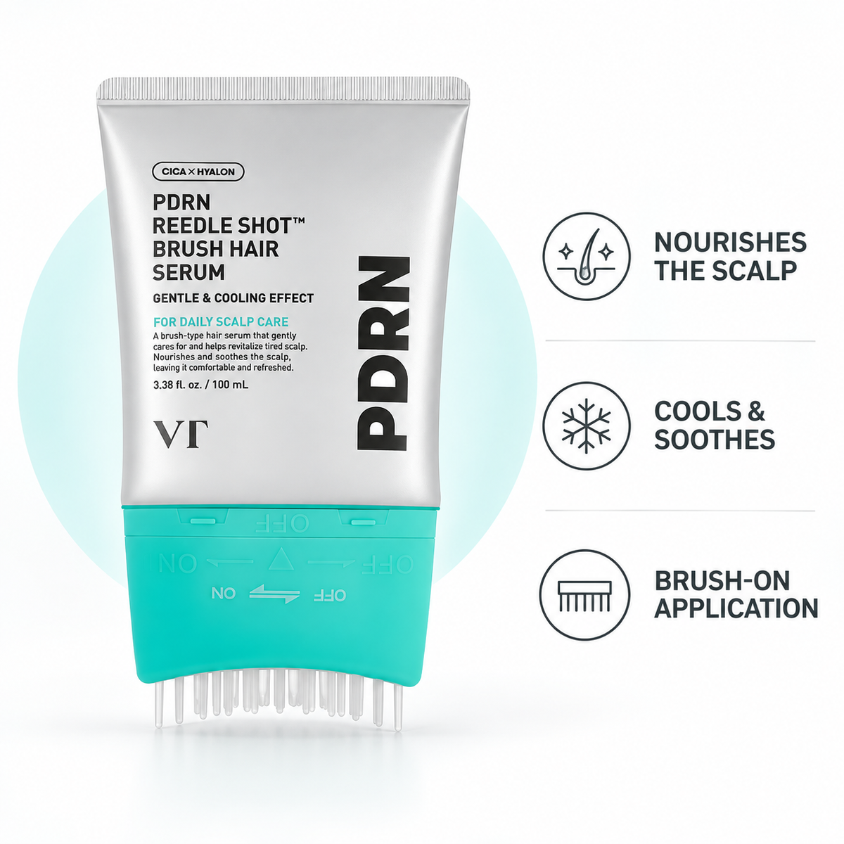 PDRN Reedle Shot Brush Hair Serum